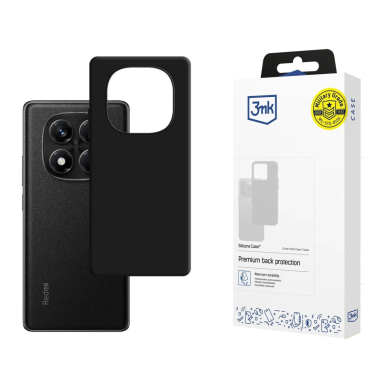 3mk Silikoninis Dėklas skirtas Xiaomi Redmi Note 14 Pro 5G - Juodas