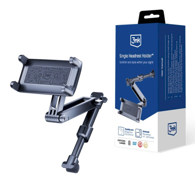 3mk Single Headrest Car telefono laikiklis vienai atramai – juodas