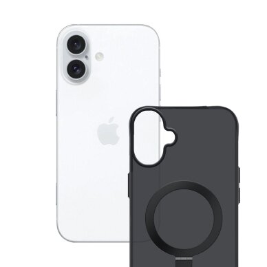 iPhone 17 3mk Smoke Mag&Stand dėklas – juodas 11