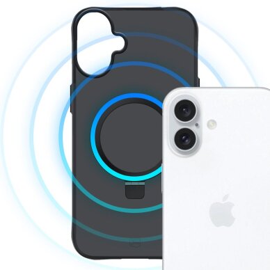 iPhone 17 3mk Smoke Mag&Stand dėklas – juodas 5