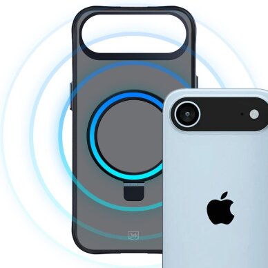 iPhone Air 3mk Smoke Mag&Stand dėklas – juodas 2