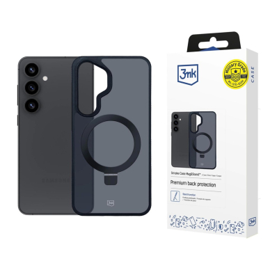 3mk Smoke Dėklas Mag&Stand skirtas Samsung Galaxy S25+ - Juodas