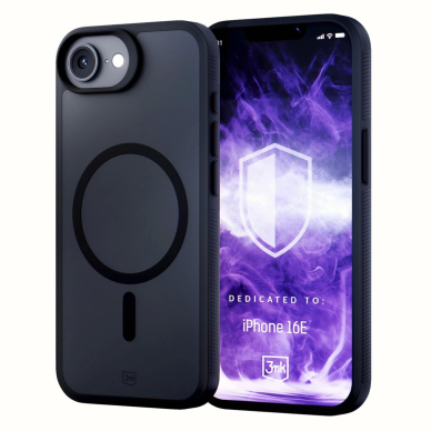 3mk Smoke MagCase dėklas Apple iPhone SE4/16E - matinės juodos
