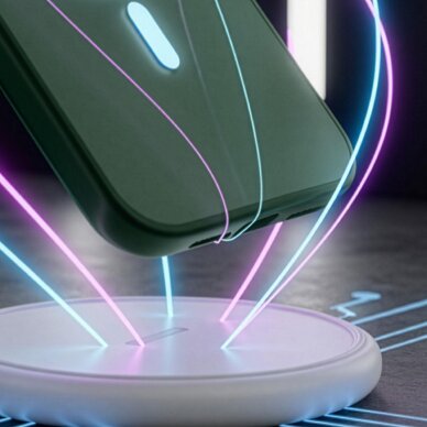 iPhone 16 3mk Smoke MagCase dėklas – žalias skaidrus 3