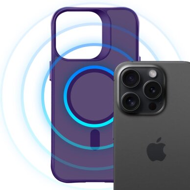 iPhone 16 Pro Max 3mk Smoke MagCase dėklas – violetinis skaidrus 12