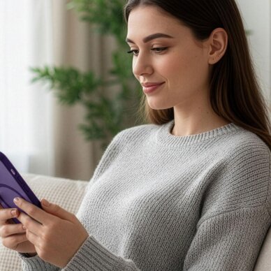 iPhone 17 Pro Max 3mk Smoke MagCase dėklas – violetinis permatomas 11