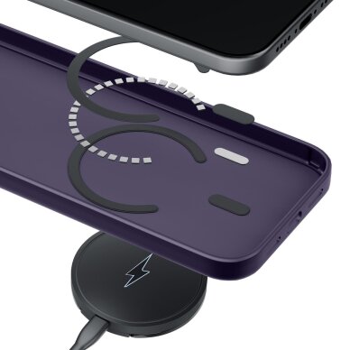 iPhone 17 Pro 3mk Smoke MagCase dėklas – violetinis permatomas 5