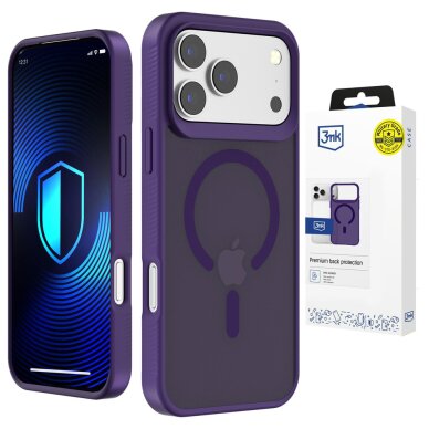 iPhone 17 Pro 3mk Smoke MagCase dėklas – violetinis permatomas iPhone 17 Pro 3mk Smoke MagCase dėklas – violetinis permatomas