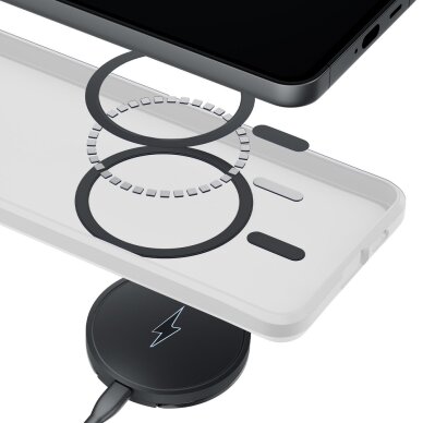 iPhone Air 3mk Smoke MagCase dėklas – baltas permatomas 1