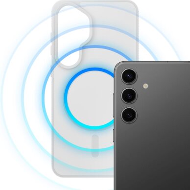 Samsung Galaxy S25 3mk Smoke MagCase dėklas – baltas skaidrus 7