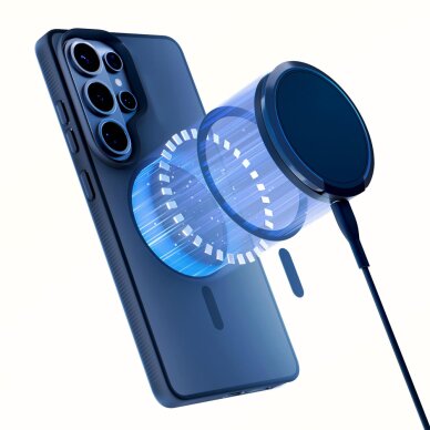 Samsung Galaxy S26 Ultra 3mk Smoke MagCase dėklas – pilkas permatomas 12