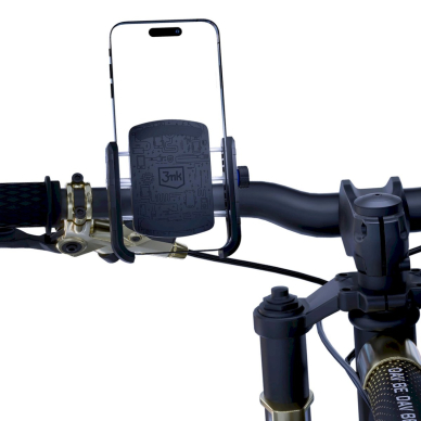 3mk Steel Bike Holder dviračio telefono laikiklis – juodas 10
