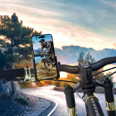 3mk Steel Bike Holder dviračio telefono laikiklis – juodas 4
