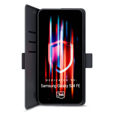 3mk Wallet Dėklas Samsung Galaxy S24 FE - Juodas