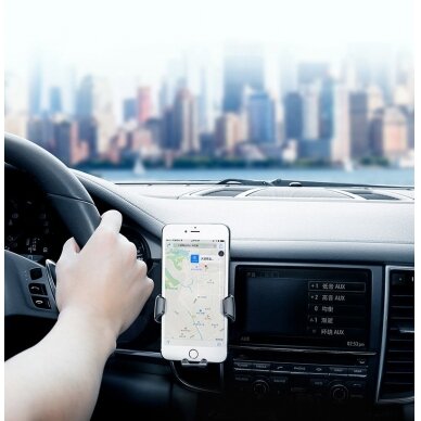 Gravitacinis laikiklis Baseus Phone Bracket Air Vent Holder skirtas 4-6 colių prietaisams juodas (Suyl-01) 16 Gravitacinis laikiklis Baseus Phone Bracket Air Vent Holder skirtas 4-6 colių prietaisams juodas (Suyl-01) 16