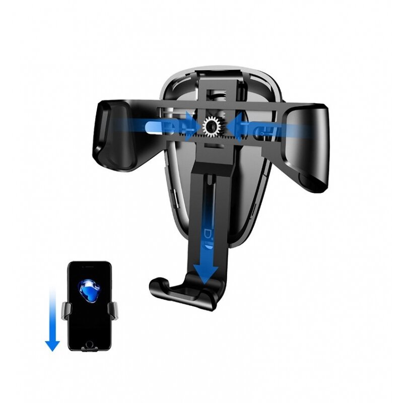 Gravitacinis laikiklis Baseus Phone Bracket Air Vent Holder skirtas 4-6 colių prietaisams juodas (Suyl-01) 17