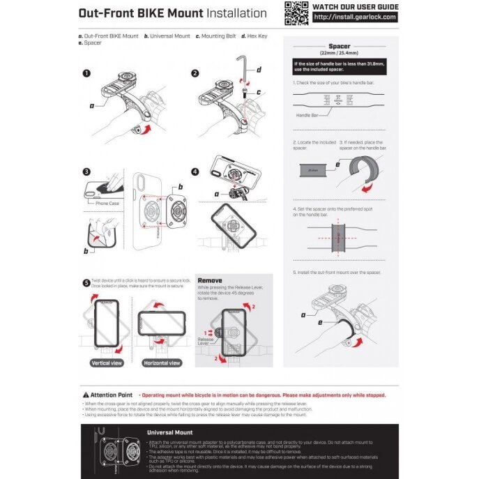 Spigen Gearlock Mf100 Dviračio Priekyje Tvirtinamas Laikiklis 8