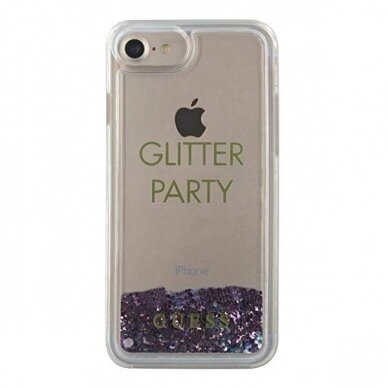 Dėklas Guess iPhone 6/7/8 /SE 2020 / SE 2022 Liquid Glitter Party Purpurinis UGLX912 1 Dėklas Guess iPhone 6/7/8 /SE 2020 / SE 2022 Liquid Glitter Party Purpurinis UGLX912 1