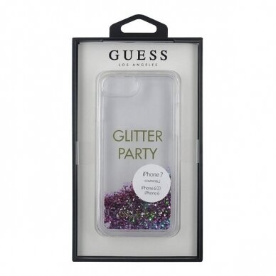 Dėklas Guess iPhone 6/7/8 /SE 2020 / SE 2022 Liquid Glitter Party Purpurinis UGLX912 2 Dėklas Guess iPhone 6/7/8 /SE 2020 / SE 2022 Liquid Glitter Party Purpurinis UGLX912 2
