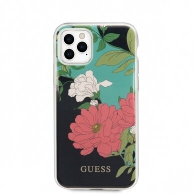 Dėkals Guess iPhone 11 Pro Max N°1 Flower Collection Juodas UGLX912 2 Dėkals Guess iPhone 11 Pro Max N°1 Flower Collection Juodas UGLX912 2