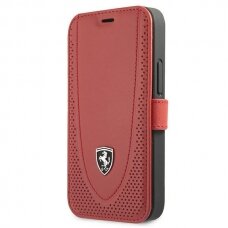 Dėklas Ferrari iPhone 12 mini Off Track Perforated Raudonas UGLX912