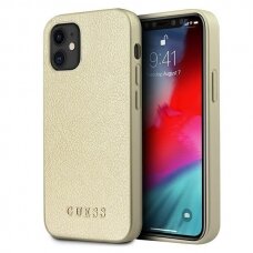 Dėklas Guess iPhone 12 mini Iridescent - Auksinis UGLX912