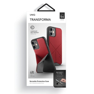 Dėklas UNIQ etui Transforma iPhone 12 mini - Raudonas UGLX912 5 Dėklas UNIQ etui Transforma iPhone 12 mini - Raudonas UGLX912 5