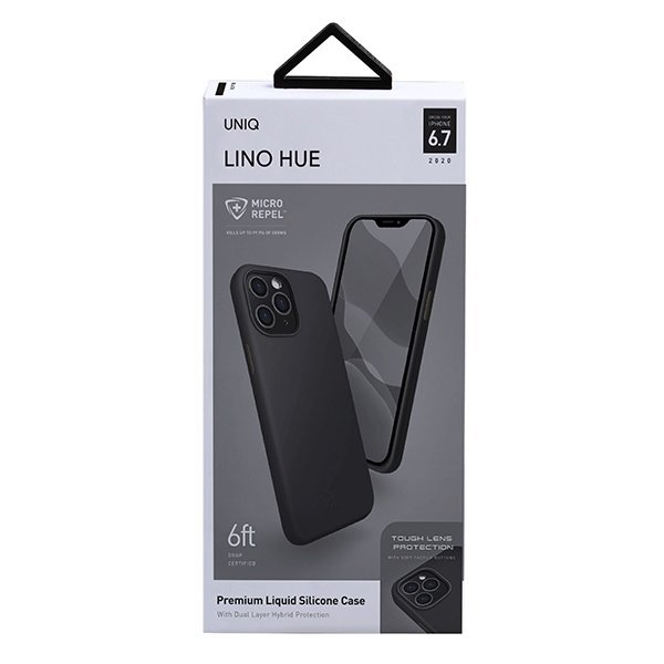 Akcija! Dėklas UNIQ etui Lino Hue iPhone 12 Pro Max Antimicrobial - Matinis Juodas UGLX912 6 Akcija! Dėklas UNIQ etui Lino Hue iPhone 12 Pro Max Antimicrobial - Matinis Juodas UGLX912 6