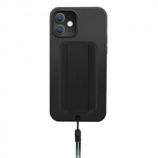 Dėklas atsparus mikrobams Uniq Heldro Protective Case Apple iPhone 12 Mini telefonui juodas