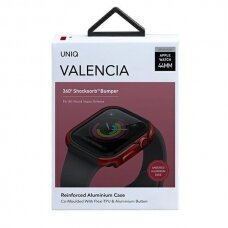 Dėklas UNIQ Valencia Watch 6 44mm / Watch 5 44mm / Watch 4 44mm / Watch SE 44mm laikrodžiams Raudonas