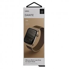 Laikrodžio apyrankė UNIQ Dante Watch 6 44mm / Watch 5 44mm / Watch 4 44mm / Watch SE 44mm laikrodžiams Auksinė