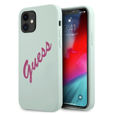 Dėklas Guess iPhone 12 mini 5.4" Silicone Vintage - Šviesiai Žalia UGLX912 Dėklas Guess iPhone 12 mini 5.4" Silicone Vintage - Šviesiai Žalia UGLX912