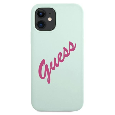 Dėklas Guess iPhone 12 mini 5.4" Silicone Vintage - Šviesiai Žalia UGLX912 2 Dėklas Guess iPhone 12 mini 5.4" Silicone Vintage - Šviesiai Žalia UGLX912 2