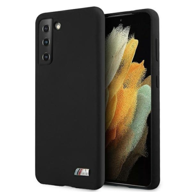 Dėklas BMW BMHCS21MMSILBK Silicone M Collection Samsung Galaxy S21 Plus telefonui juodas Dėklas BMW BMHCS21MMSILBK Silicone M Collection Samsung Galaxy S21 Plus telefonui juodas