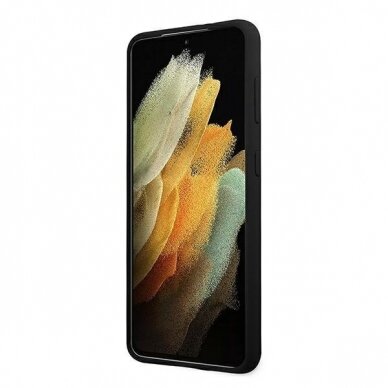 Dėklas Karl Lagerfeld KLHCS21MSLFKBK Silicone Iconic Samsung Galaxy S21 Plus telefonui juodas 4