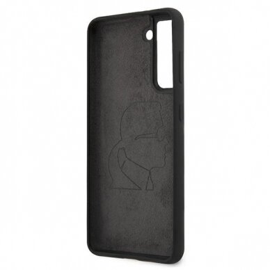 Dėklas Karl Lagerfeld KLHCS21MSLFKBK Silicone Iconic Samsung Galaxy S21 Plus telefonui juodas 6