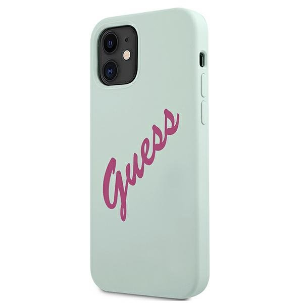 Dėklas Guess iPhone 12 mini 5.4" Silicone Vintage - Šviesiai Žalia UGLX912 1 Dėklas Guess iPhone 12 mini 5.4" Silicone Vintage - Šviesiai Žalia UGLX912 1
