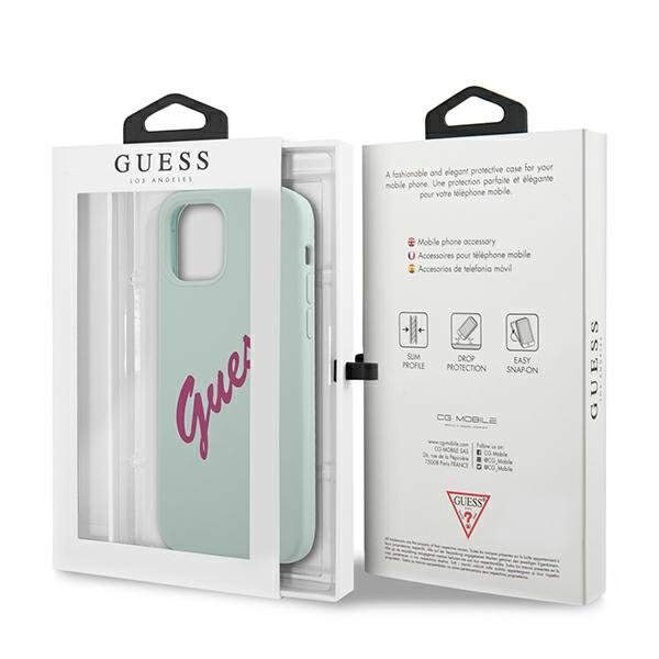 Dėklas Guess iPhone 12 mini 5.4" Silicone Vintage - Šviesiai Žalia UGLX912 7 Dėklas Guess iPhone 12 mini 5.4" Silicone Vintage - Šviesiai Žalia UGLX912 7