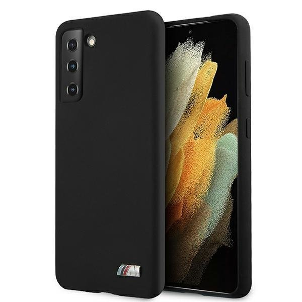Dėklas BMW BMHCS21MMSILBK Silicone M Collection Samsung Galaxy S21 Plus telefonui juodas Dėklas BMW BMHCS21MMSILBK Silicone M Collection Samsung Galaxy S21 Plus telefonui juodas