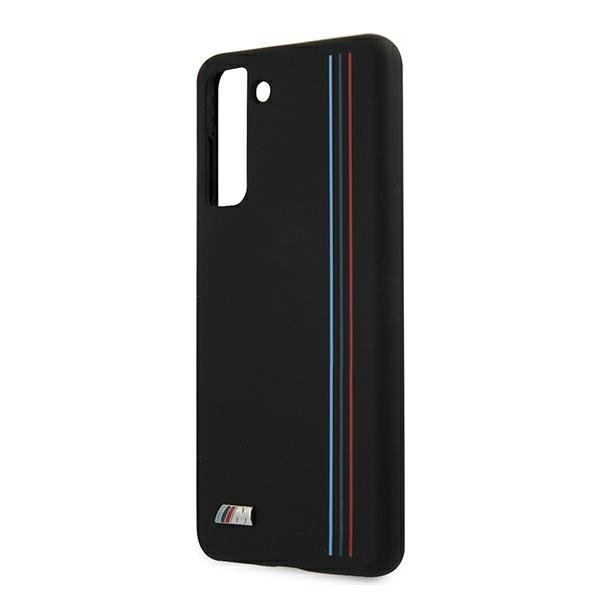 Dėklas BMW BMHCS21MSIVTBK Silicone Stripes M Collection Samsung Galaxy S21 Plus telefonui juodas 5