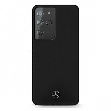 Dėklas Mercedes MEHCS21LSILBK Silicone Line Samsung Galaxy S21 Ultra telefonui juodas