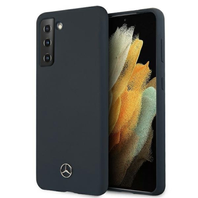 Dėklas Mercedes MEHCS21SSILNA Silicone Line Samsung Galaxy S21 Telefonui mėlynas Dėklas Mercedes MEHCS21SSILNA Silicone Line Samsung Galaxy S21 Telefonui mėlynas