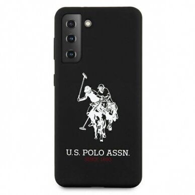 Dėklas US Polo USHCS21MSLHRBK Silicone Logo Samsung Galaxy S21 Plus telefonui juodas 2