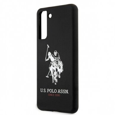 Dėklas US Polo USHCS21MSLHRBK Silicone Logo Samsung Galaxy S21 Plus telefonui juodas 5