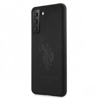 Dėklas US Polo USHCS21MSLHRTBK Silicone On Tone Samsung Galaxy S21 Plus telefonui juodas 1