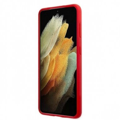 Dėklas US Polo USHCS21MSLHRTRE Silicone On Tone Samsung Galaxy S21 Plus telefonui raudonas 4