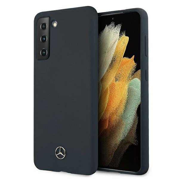 Dėklas Mercedes MEHCS21MSILNA Silicone Line Samsung Galaxy S21 Plus telefonui mėlynas Dėklas Mercedes MEHCS21MSILNA Silicone Line Samsung Galaxy S21 Plus telefonui mėlynas