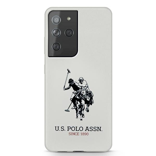 Dėklas US Polo USHCS21LSLHRWH Silicone Logo Samsung Galaxy S21 Ultra telefonui baltas Dėklas US Polo USHCS21LSLHRWH Silicone Logo Samsung Galaxy S21 Ultra telefonui baltas