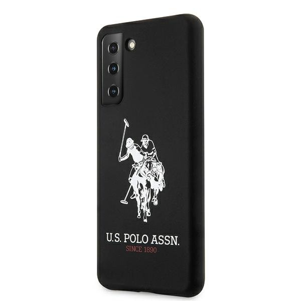 Dėklas US Polo USHCS21SSLHRBK Silicone Logo Samsung Galaxy S21 telefonui juodas 1 Dėklas US Polo USHCS21SSLHRBK Silicone Logo Samsung Galaxy S21 telefonui juodas 1