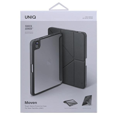 Planšetės Dėklas UNIQ etui Moven iPad Mini 6 (2021) Antimicrobial Juodas  4